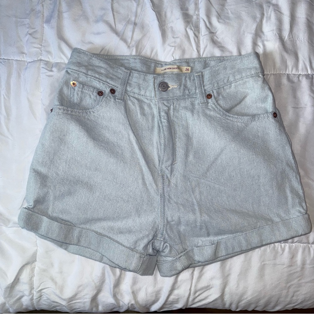 Levi A Line Denim Mom Shorts